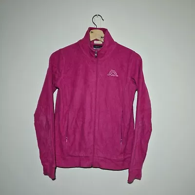 Buy Kappa - Woman's Small Pink Fleece Vintage 90s Full Zip Jacket • 0.99£