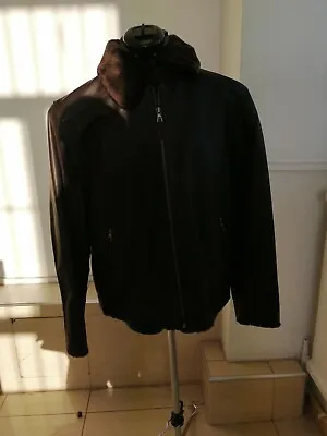 Buy Gents Dark Brown Real Leather Washed Jacket Men Stylish Winter Top Size Large UK • 49.99£