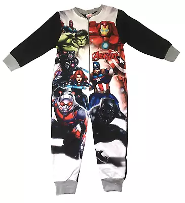Buy Boys Marvel AVENGERS All In One, Sleepsuit, Pyjamas Pj 3-10yrs Fleece  • 9.45£