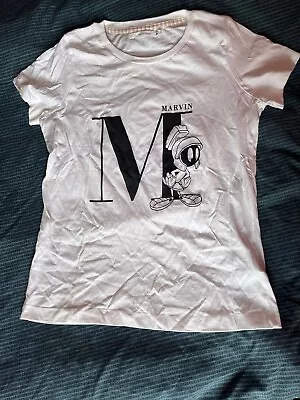 Buy Women’Secret Looney Tunes Marvin The Martian White T-shirt Size L 12-14 • 6.20£