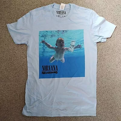 Buy NIRVANA 'NEVERMIND' Light Blue Unisex T- Shirt Size: Medium, 40   • 6.99£