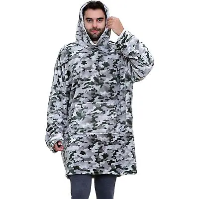 Buy Unisex Men's Ladies Oversized Hoodie Camo Snuggle Super Soft Warm Blanket • 15.99£