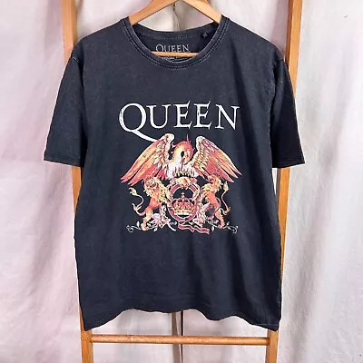 Buy Queen Shirt Mens Large Black Official Merch Logo Graphic Short Sleeve • 12.04£