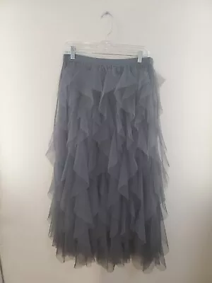 Buy Soho Apparel Gray Lined Tulle Skirt.  Size XL • 43.31£