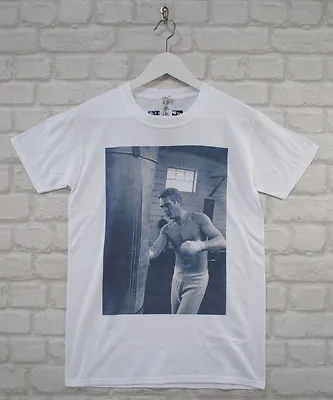 Buy Uptown Classics Steve McQueen Boxing Punch Bag White Crew Neck Tee T-shirt • 14.99£