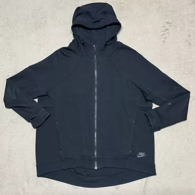 Buy Nike Tech Fleece Jacket Women’s XL Black Windrunner Full Zip Hoodie Activewear • 28.94£