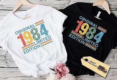 Buy 40th Birthday T-shirt, Custome Design Gift For Man Women Tees, Original 1984 • 5.99£
