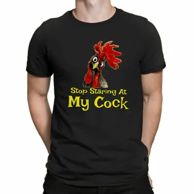 Buy Staring Cockeral Cock T Tee Stop Shirt Funny Cockerell At My Humor Shirts Men's • 15.99£