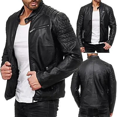 Buy Redbridge Men's Jacket Art Leather Jacket Biker Between-Seasons M6056 • 77.09£