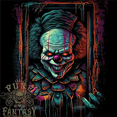 Buy Dark Evil Clown Halloween Mens Cotton T-Shirt Tee Top • 10.75£