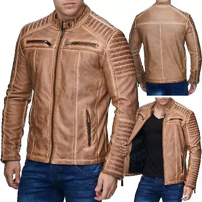 Buy Redbridge Men's Jacket Art Leather Jacket Biker Between-Seasons M6037 • 81.61£