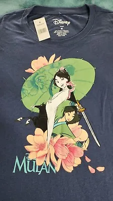 Buy Disney Blue Mulan Graphic Print Short Sleeve T-Shirt Womens Size Medium • 9.61£