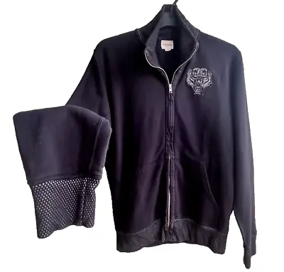 Buy Diesel Black Logo Hoodie Sz XL Full Zip Sweatshirt Run & Rush Industry Jacket • 35£
