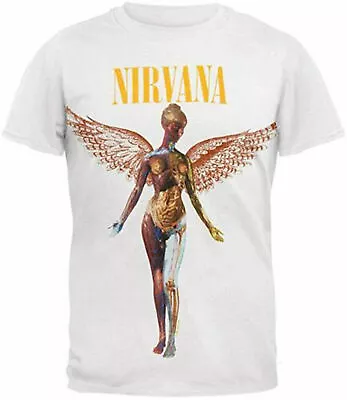 Buy Kurt Cobain Nirvarna In Utero Mens White T Shirt Kurt Cobain Classic Tee • 14.50£