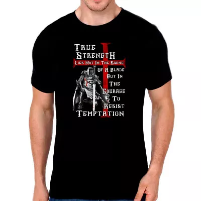 Buy KNIGHTS TEMPLAR T Shirt - Medieval T Shirt - Warrior Quote T Shirt • 9.99£