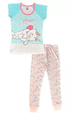 Buy Ladies Disney Aristocats Marie  Do Not Disturb  Pyjamas Sizes 8-14 • 13.99£