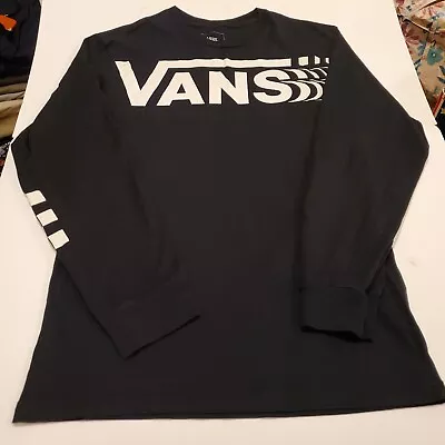 Buy Vans Top T-Shirt Long Sleeve Black Off The Wall Mens Small Classic Fit Great • 12.99£