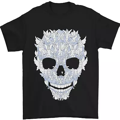 Buy Fairy Skull Mens T-Shirt 100% Cotton • 10.48£