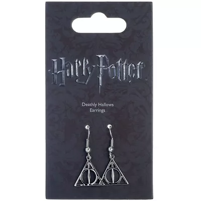 Buy Harry Potter Silver Plated Earrings Deathly Hallows Birthday Official Product • 13.99£