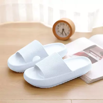 Buy Thick Platform Bathroom Home Slippers Women Fashion Soft Sole EVA Indoor Slides  • 12.19£