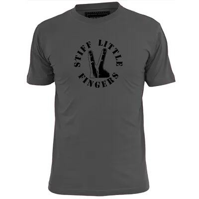 Buy Mens Stiff Little Fingers V Sign Punk T Shirt SLF Punk Rock • 9.99£
