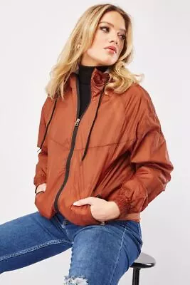 Buy Hooded Casual Jacket Zip Front Fastening Womens Ladies Coat Outerwear • 5.95£