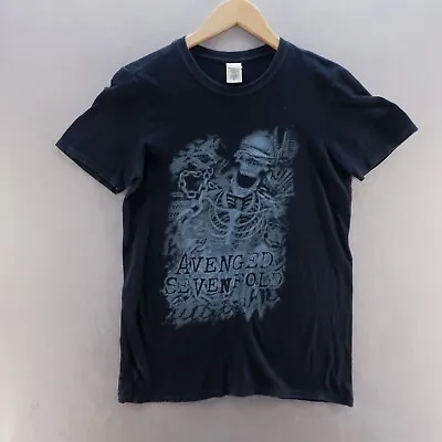 Buy Avenged Sevenfold T Shirt Small Black Skull Graphic Print Rock Band Music • 19.99£