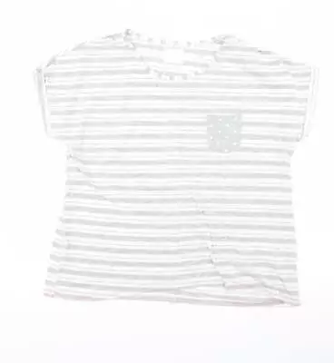 Buy Time To Dream Womens Grey Striped Cotton Cami Pyjama Top Size L • 4.25£