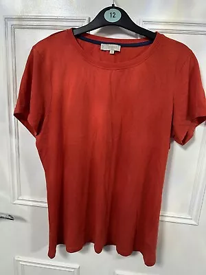 Buy Hobbs Pixie Cotton T-shirt, Red, Size Medium, New • 15£