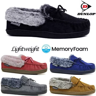 Buy Ladies Moccasin Slippers Memory Foam Faux Sheepskin Loafers Warm Lined Shoes 3-8 • 12.95£