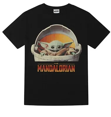 Buy Mens Disney Star Wars The Mandalorian The Child Baby Yoda Pod T-shirt Tee • 9.99£