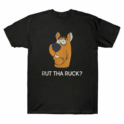 Buy Cotton Ruck Tee Rut Vintage Cute T-Shirt Tha Sleeve Black Short Scooby-Doo Shirt • 13.98£