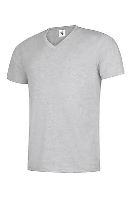 Buy Uneek T Shirt V Neck Classic 100% Cotton Tee Double Stitch Top Soft Feel Comfort • 7.29£