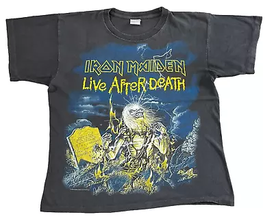 Buy Vintage Iron Maiden T-Shirt, 1985 Live After Death Tour • 168£