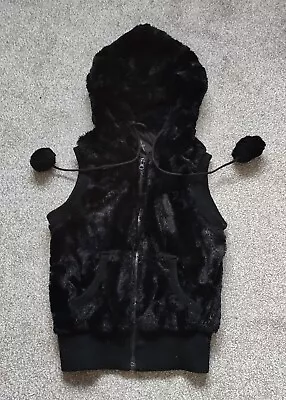 Buy Women/Girls Sleeveless Zip Hoodies Fluffy Size 8 Black  • 5.80£