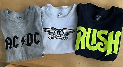 Buy Lot/3 Kids 9 -10 Age Fitted Long Sleeve T Shirts AC DC/Rush/Aerosmith • 16.54£