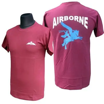 Buy Pegasus Maroon Airborne Forces Sweat Shirt With Para Wings-sm-xl • 12.95£