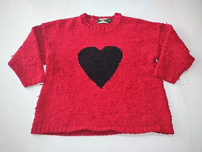 Buy 525 USA Sweater Sweatshirt Women's Medium Large HEART Love Design Oversized • 14.40£