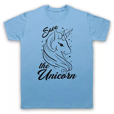 Buy Save The Unicorn Mythical Creature Parody Funny Cute Mens & Womens T-shirt • 17.99£