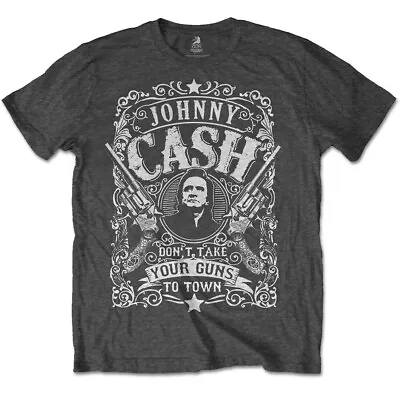 Buy Johnny Cash Don'T Take Your Guns To Town Official Tee T-Shirt Mens • 15.99£