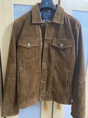 Buy Zara MENS Leather Jacket Brown/tan Size Medium  • 65£