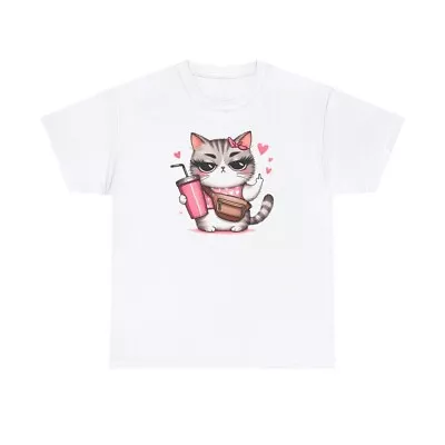 Buy Funny Cat Kitten Middle Finger Unisex Tee Shirt Sz 2x New  • 18.34£