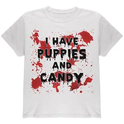 Buy Halloween I Have Puppies And Candy Blood Splatter Youth T Shirt • 13.48£