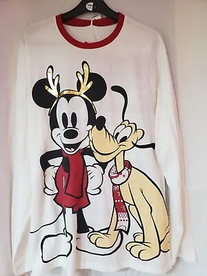Buy Ladies Cute Disney Mickey Christmas Pyjamas.  New With Tags. Size L🌲 • 7.50£