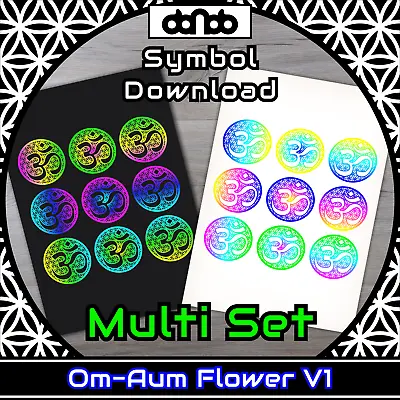 Buy Om-Aum Flower V1 Multi Set - Symbol - SVG PNG JPG PDF PSD AI EPS [2D Download] • 2.71£