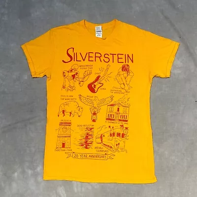 Buy Silverstein 20th Anniversary Shirt Men Small Yellow Band Music Emo Hardcore 2020 • 22.12£