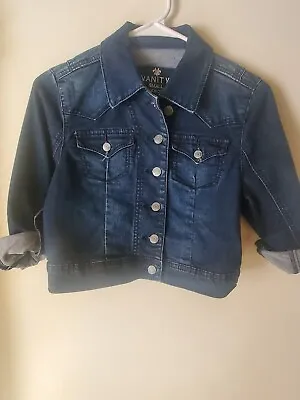 Buy Vanity Women's Cropped Jean Jacket Size Small • 25.65£