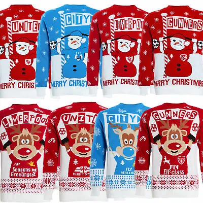 Buy Mens Christmas Xmas Jumper Sweater Novelty Football Jumpers Ugly Pullover Santa • 17.95£
