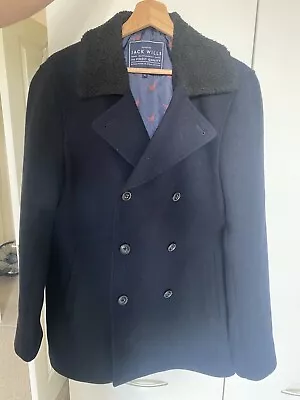 Buy Jack Wills Peacoat M Navy Sherpa Collar • 15£