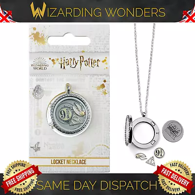 Buy Harry Potter Necklace With Floating Charm Locket And 3 Charms Official Gift UK • 10.95£